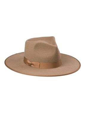 Lack Of Color Camel Wide Brim Fedora with Grosgrain Band. Gorgeous NWOT Festival